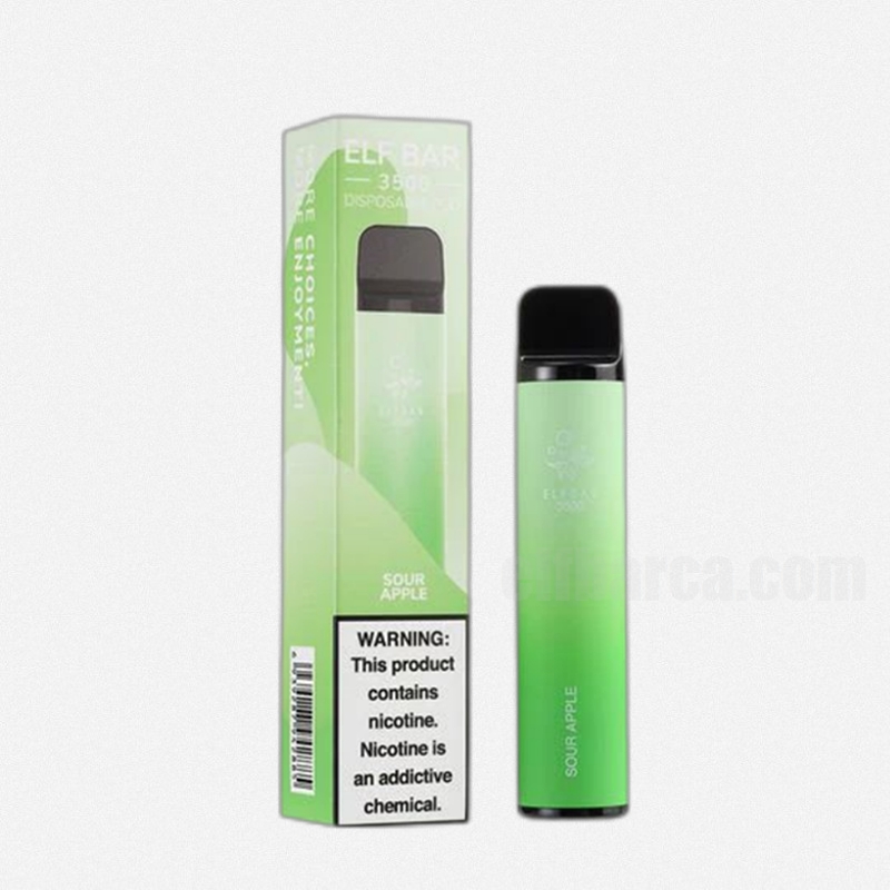 ELF BAR 3500 Disposable 3500 Puffs Sour Apple - Elfbar Canada Vape ...